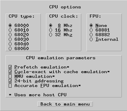 Hatari's GUI - the CPU dialog