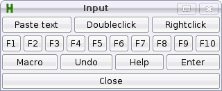Input panel example